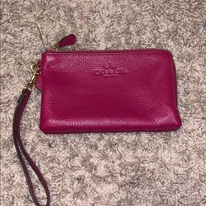 vibrant coach wristlet